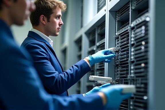 IT Engineer managing high-speed network infrastructure